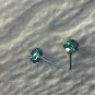 Genuine Diamond Stud 0.50 1/2 carat ctw tdw ct tw Round Blue SI2 Natural Earrings