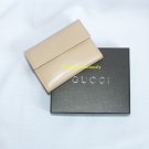 Authentic GUCCI Light Tan Leather Classic Compact Business Card Case NEW in Box - FREE US Shipping