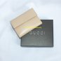 Authentic GUCCI Light Tan Leather Classic Compact Business Card Case NEW in Box - FREE US Shipping