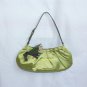 Authentic PRADA Green Silk Satin Leather Flowers Evening Bag Purse Clutch RARE - FREE US Shipping