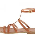 New KENNETH COLE Bronze Leather PY BABY Flat Gladiator Sandals Shoes 5.5 - FREE US Ship