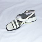 Authentic BALLY Switzerland White Leather Classic STRAPPY Low Wedges Sandals Shoes 5 35 FREE US Ship
