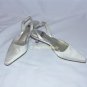 New Authentic STUART WEITZMAN Bridal White Satin CRYSTAL Slingback Pumps Shoes 5 35 - FREE US Ship