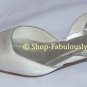 New Authentic STUART WEITZMAN Bridal White Satin CRYSTAL Slingback Pumps Shoes 5 35 - FREE US Ship