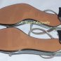 New Authentic STUART WEITZMAN Chrome Silver Leather Metal Slides Sandal Shoe 5.5 35.5 - FREE US Ship