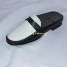 New Authentic STUART WEITZMAN Black White Leather LOAFER Mules Shoes 5 35 - FREE US Ship