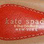 New Authentic KATE SPADE Orange Tan Classic RIPPLE Leather Slides Thong Sandals Shoes 5 35 FREE Ship
