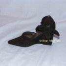 New Authentic TORY BURCH Dark Brown Suede Leather Wedges Pumps Shoes 5 35 - FREE US Ship