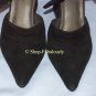 New Authentic TORY BURCH Dark Brown Suede Leather Wedges Pumps Shoes 5 35 - FREE US Ship