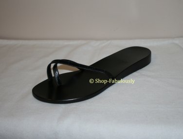 New Authentic BALLY Switzerland Black Leather Classic MINIMALIST Sandals Shoes 35 4.5 - FREE US Ship