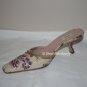 New Authentic PRADA Metallic Jacquard Purple Flowers Mules Slides Shoes 35.5 5.5 - FREE US Ship