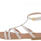 New KENNETH COLE White Leather PY BABY Flat Gladiator Sandals Shoes 5.5 - FREE US Ship