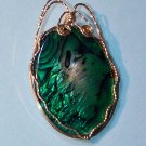 ABALONE CABOCHON PENDANT 2" x 1 1/2" Gold Filled