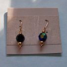 CRYSTAL EARRINGS 1 1/4 14kt GOLD FILLED