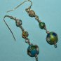 Cloisonne Earrings 14kt Gold Filled  1 3/4"