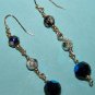 Cloisonne Earrings 1 1/2"  14kt Gold Filled