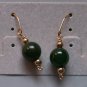 GREEN JADE  1/2"  14kt GOLD FILLED
