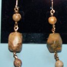 JASPER EARRINGS  1 1/4"  14kt GOLD FILLED