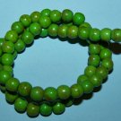 15" GREEN ROUND MAGNESITE BEADS