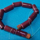 10)> 17x7mm PURPLE CERAMIC BEADS