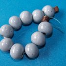 10)> 10x8mm GRAY CERAMIC BEADS