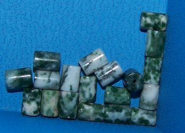 16)> 6X4mm TREE AGATE BEADS