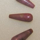 3)> 22x8mm  PINK OCEAN JASPER BULLET BEADS