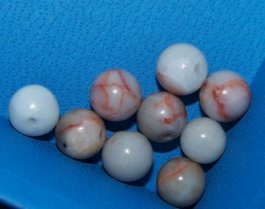 10)> 6mm ROUND CRAZY AGATE BEADS
