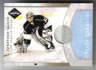 2011-2012 Jonathan Quick Panini Limited Crease Cleaners Prime Jersey #'d 6/25