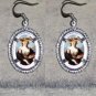 SELF PORTRAIT Vigee Le Brun Altered Art Large Oval Ornament Frame EARRINGS