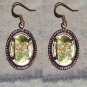 Rackham SCROOGE Xmas Carol Dicken Altered Art Large Oval Ornament Frame EARRINGS