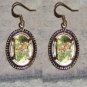 Rackham SCROOGE Xmas Carol Dicken Altered Art Large Oval Ornament Frame EARRINGS