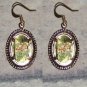 Rackham SCROOGE Xmas Carol Dicken Altered Art Large Oval Ornament Frame EARRINGS
