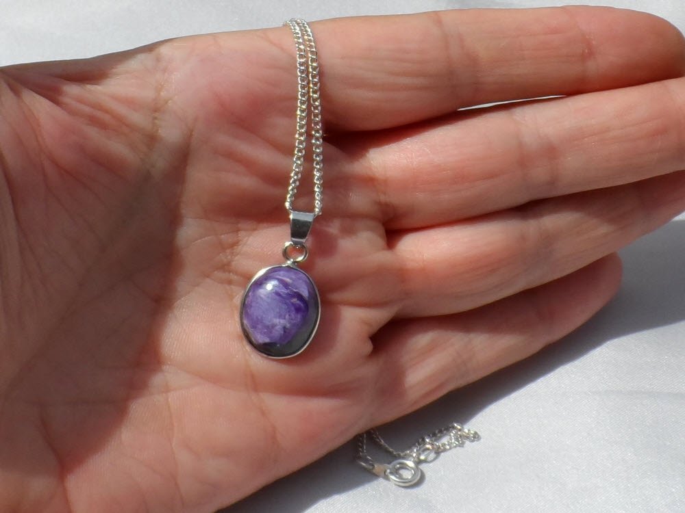 Charoite Necklace, New wo tag, 17 inch