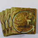 4 Piece Steampunk Coaster Set