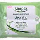 Simple Sensitive Skin Experts Cleansing Facial Wipes, 7wipes