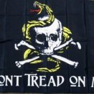 Don't Tread On Me Pirate Flag 3x5 feet Coiled Snake cross bones tea party new