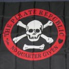 Pirate Republic Flag 3x5 feet No Quarter Given Skull