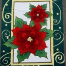 Poinsettia Garden Flag 28x40 inches Christmas Banner happy holiday season xmas