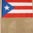 Puerto Rico Flag 12x18 inches Puerto Rican banner wooden stick