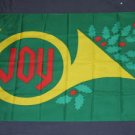 Joy Flag 3x5 feet Christmas Horn banner merry xmas holly new holiday season