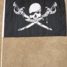 Brethren of the Coast Flag 12x18 inches Pirate banner Jolly Roger wooden stick