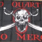 No Quarter Mercy Pirate Flag 3x5 feet Jolly Roger skull