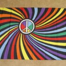 Rainbow Peace Sign Flag 3x5 feet symbol 60's party new
