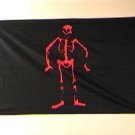 Edward Low Pirate Flag 3x5 feet Ed Lowe red skeleton