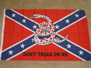 Confederate Don't Tread on Me Flag 3x5 Rebel Tea Party