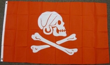 Henry Avery Pirate Flag 3x5 feet Crimson Red Every banner Skull & Cross Bones