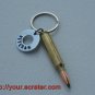 Bullet Key Chain .223 Cal Ballistic Tip, BONUS, "VETERAN" Engraved Charm