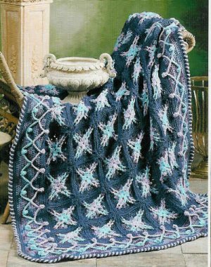 Variegated Visions Afghans Crochet Patterns Book Blanke - Afghan