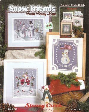 6 Cross Stitch Pattern SNOW FRIENDS  Penny Lane Stoney Creek